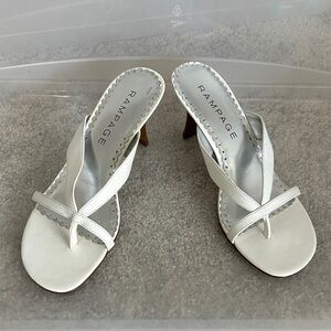 Rampage Elegant White Heeled Sandals